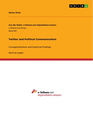 cover image of Twitter and Political Communication